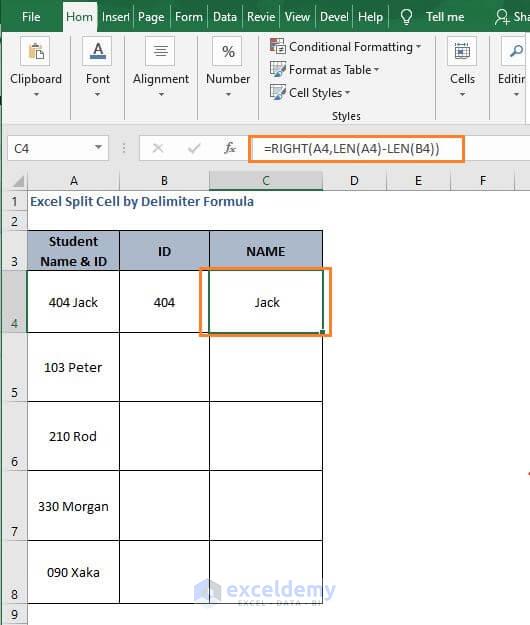 Excel Split Cell By Delimiter Formula Exceldemy 0866