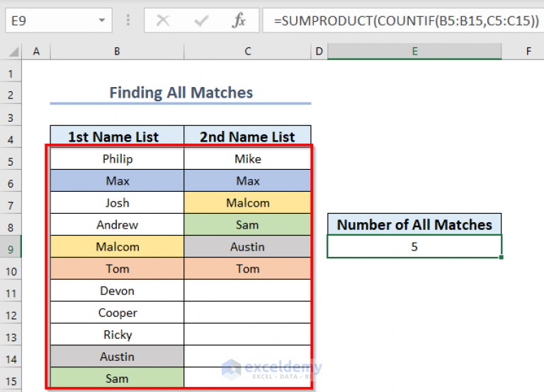 how-to-count-matches-in-two-columns-in-excel-5-easy-ways