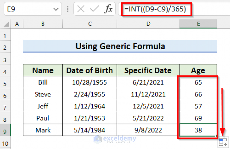 How To Calculate Age On A Specific Date