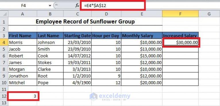 how-to-multiply-a-column-in-excel-by-a-constant-4-easy-ways