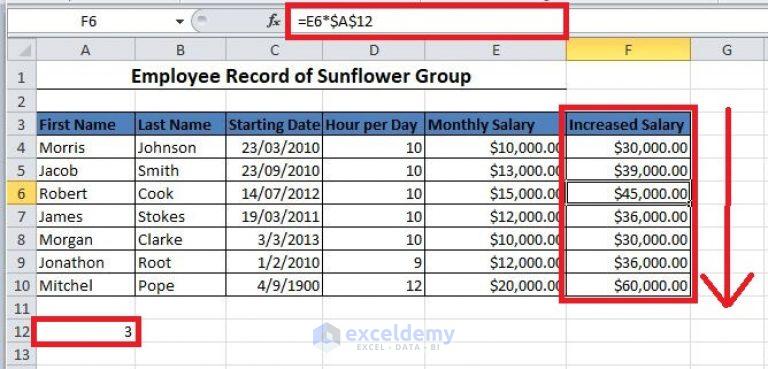 How To Multiply A Column In Excel By A Constant 4 Easy Ways 7844