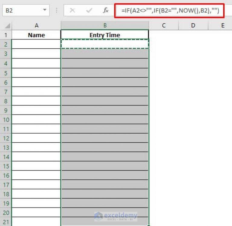 how-to-automatically-enter-date-when-data-entered-in-a-column-or-after-data-entry-youtube