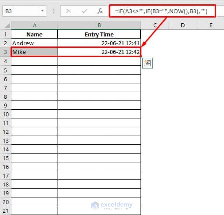 excel-automatically-enter-date-when-data-entered-7-easy-methods