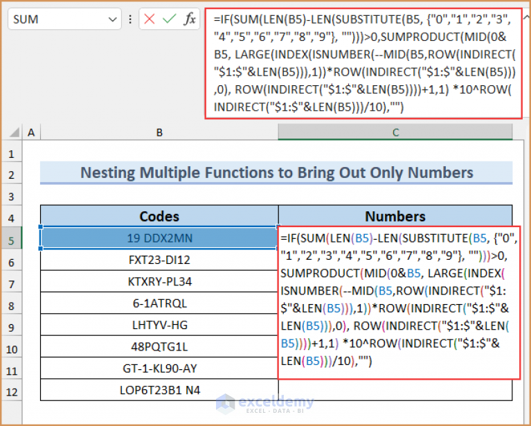 how-to-extract-only-numbers-from-excel-cell-7-easy-ways