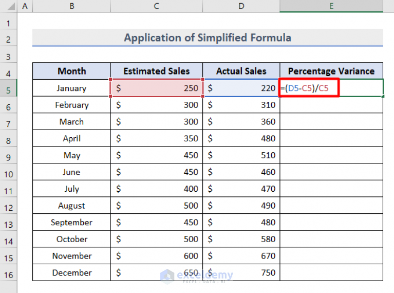 how-to-calculate-variance-percentage-in-excel-3-easy-methods