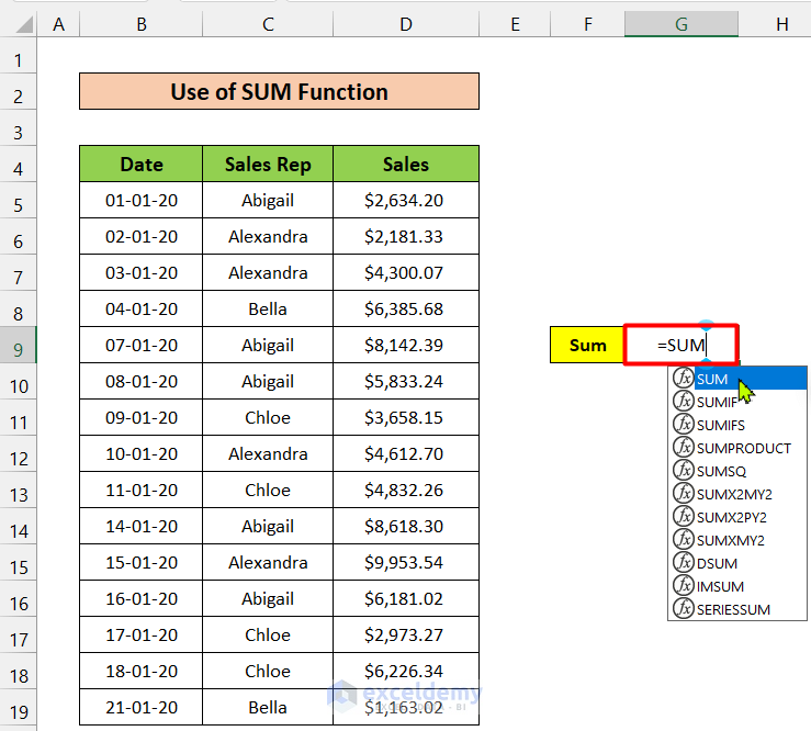 how-to-sum-random-cells-in-excel-4-easy-methods