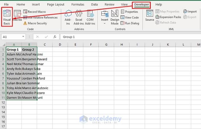 Insert VBA Codes to Make All Cells Same Size in Excel