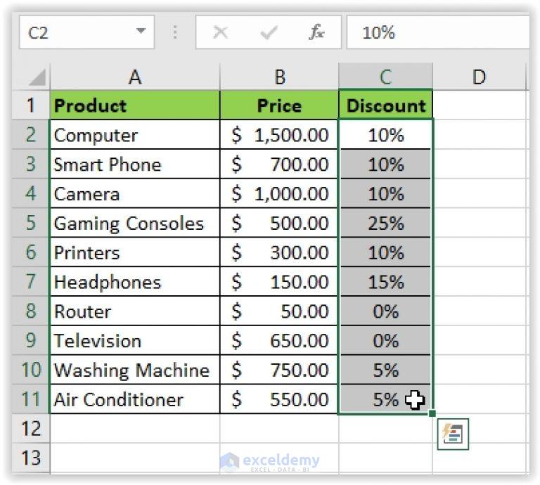 How to Add Percentages to Numbers in Excel (4 Easy Ways) - ExcelDemy