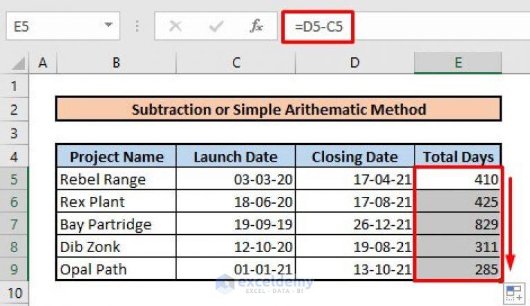 number-of-days-between-two-dates-calculator-exceldemy