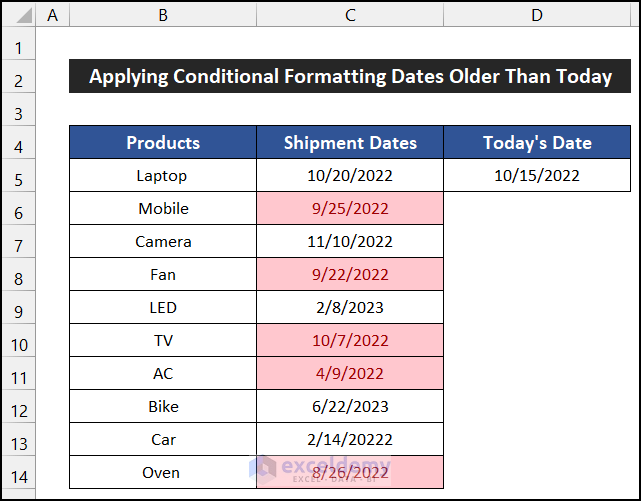 conditional-formatting-based-on-date-older-than-1-year-in-excel