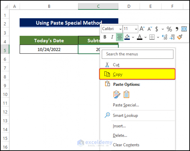 how-to-minus-number-of-days-or-a-date-from-today-in-excel