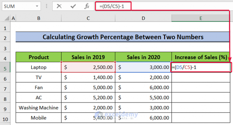 how-to-calculate-growth-percentage-with-formula-in-excel