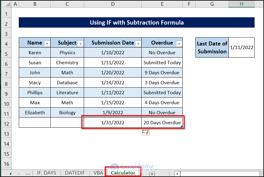 How Do I Calculate Overdue Dates In Excel Printable Templates Free