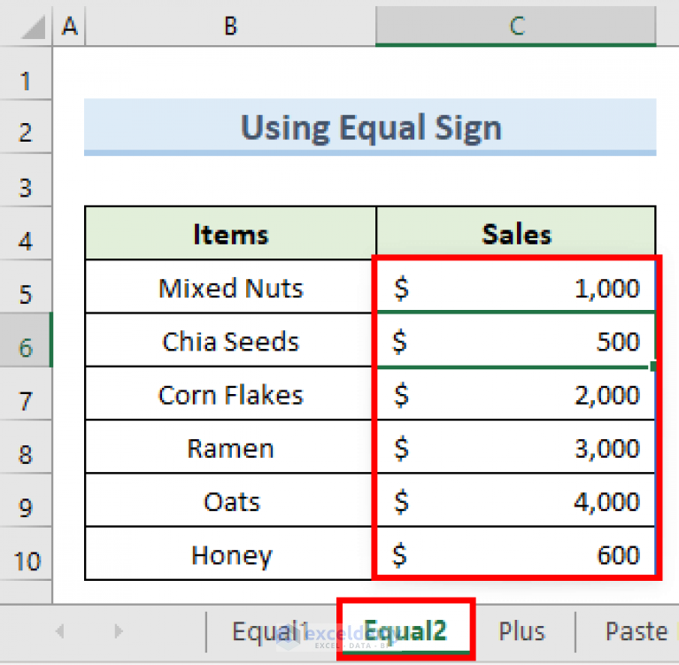 How to Link Data in Excel from One Sheet to Another - ExcelDemy