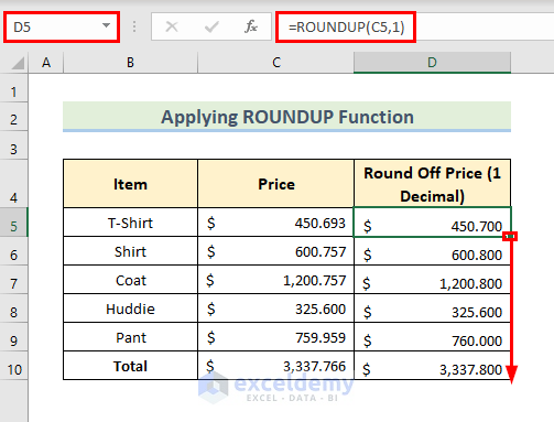  How To Round Off Numbers In Excel 10 Easy Methods 