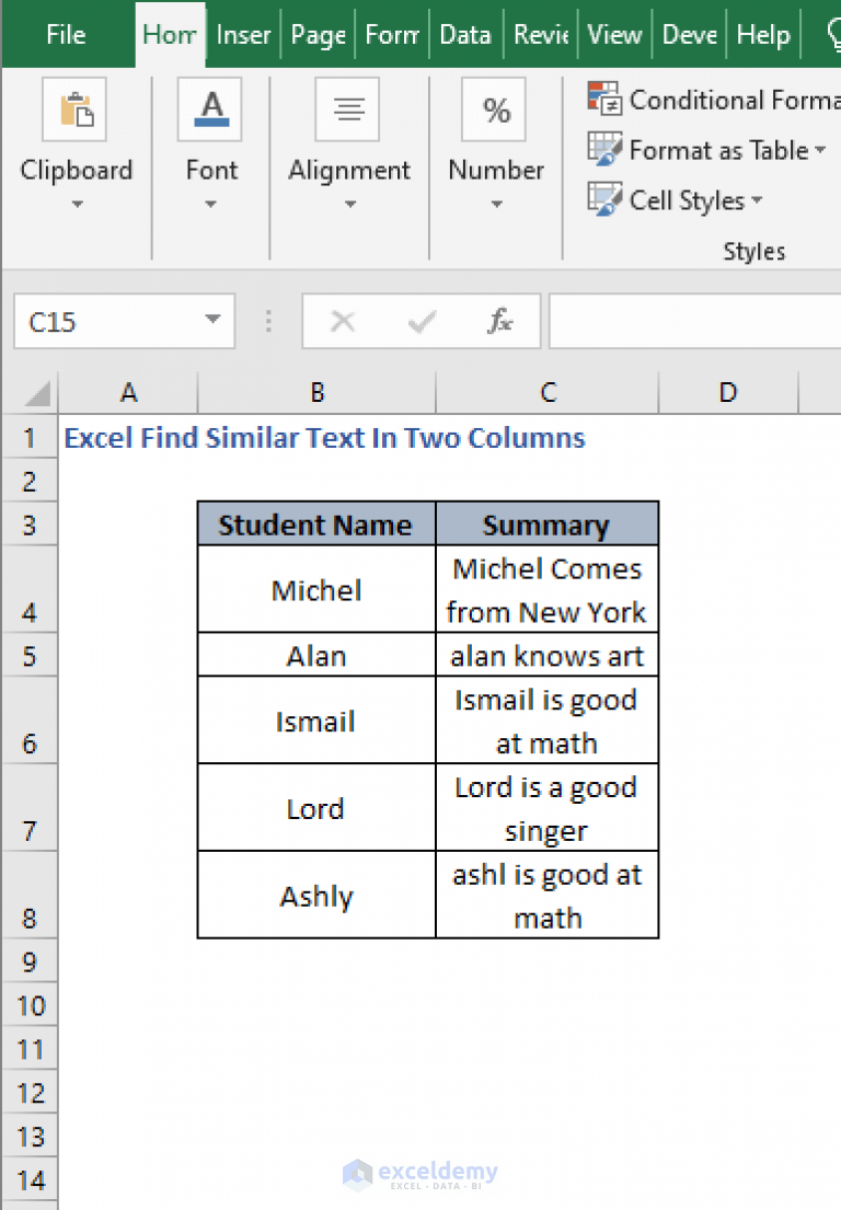 excel-find-similar-text-in-two-columns-3-ways-exceldemy