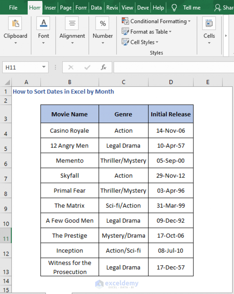 How To Sort In Excel By Month And Day Not Year