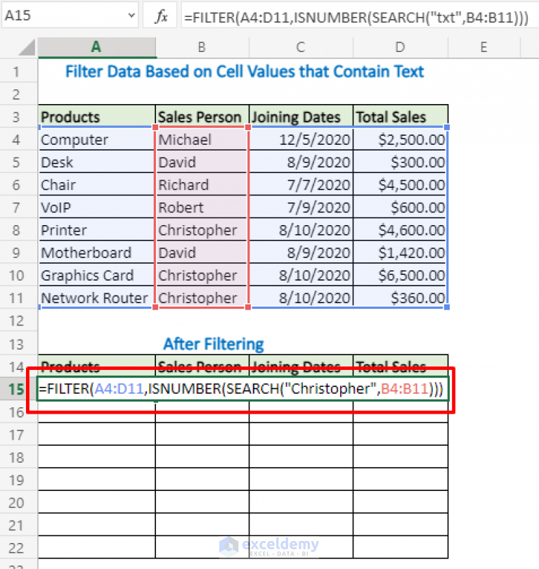 how-to-filter-data-based-on-cell-value-in-excel-6-easy-methods