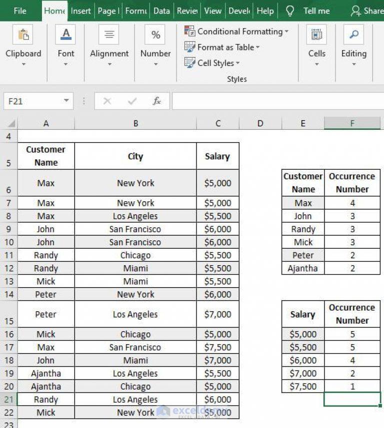 count-number-of-occurrences-of-each-value-in-a-column-in-excel