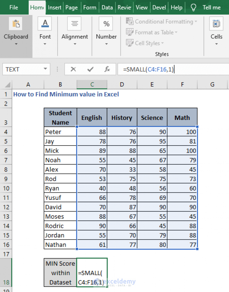 how-to-find-minimum-value-in-excel-formula-and-pivot-table