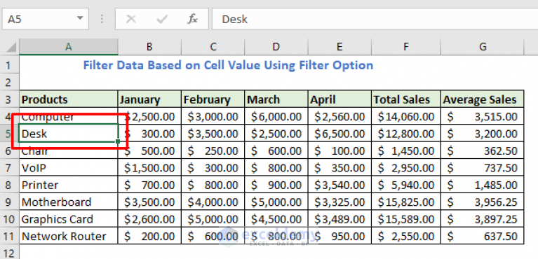 excel-filter-data-based-on-cell-value-6-efficient-ways