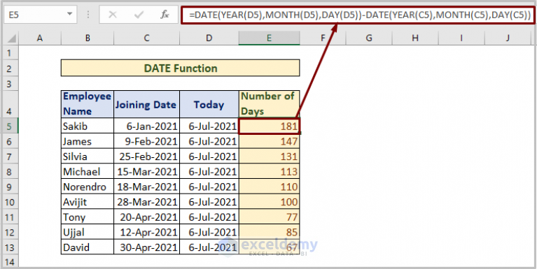 excel-formula-to-count-days-from-date-to-today-8-effective-ways