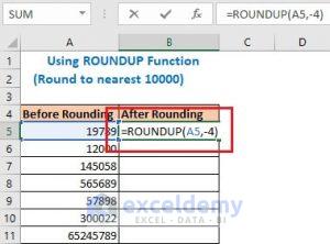 Excel round to nearest 10000 (5 Easiest Ways) - ExcelDemy