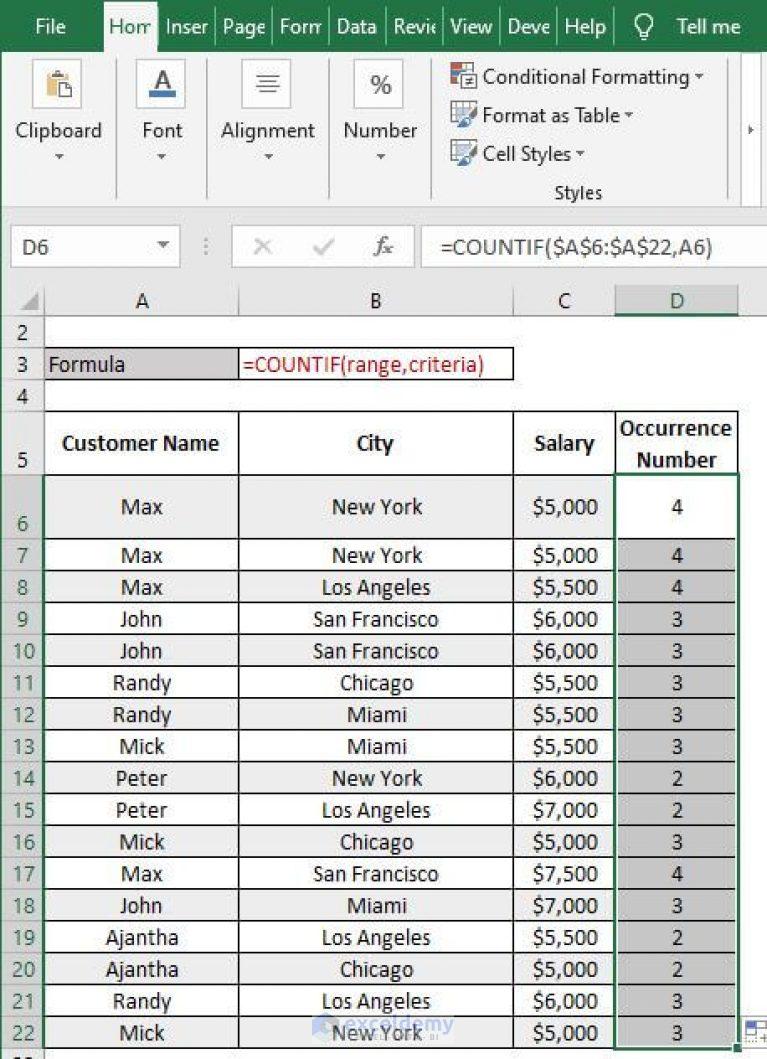 excel-count-number-of-occurrences-of-each-value-in-a-column