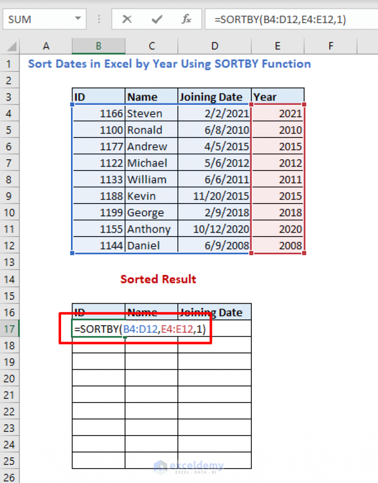 how-to-sort-dates-in-excel-by-year-4-easy-ways-exceldemy