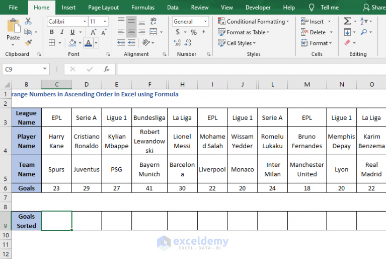 how-to-arrange-numbers-in-ascending-order-in-excel-using-formula