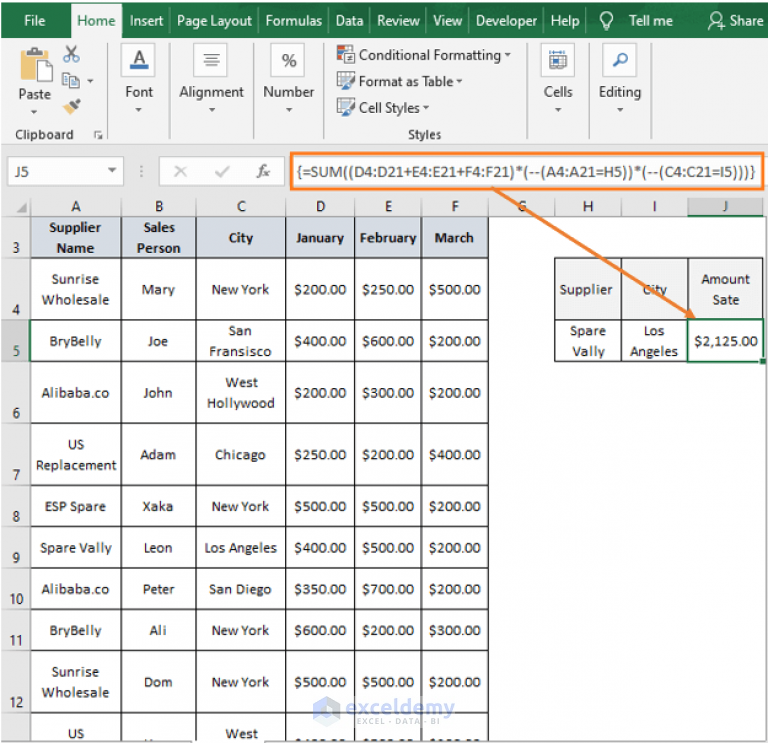 How To Sum Multiple Rows And Columns In Excel Exceldemy Add Or On 