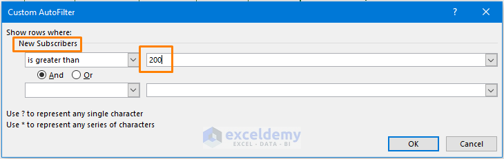 AutoFilter Option for Multiple Filters 