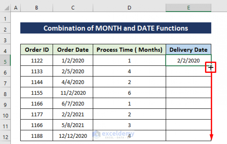 How to Add Months to Date in Excel (5 Practical Examples)