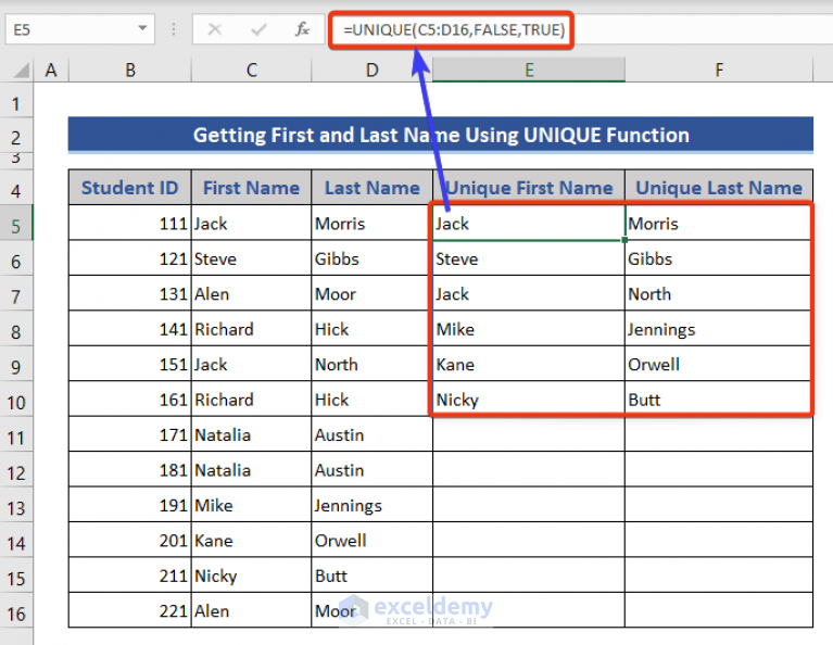 how-to-find-unique-values-from-multiple-columns-in-excel