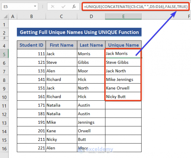 how-to-find-unique-values-from-multiple-columns-in-excel