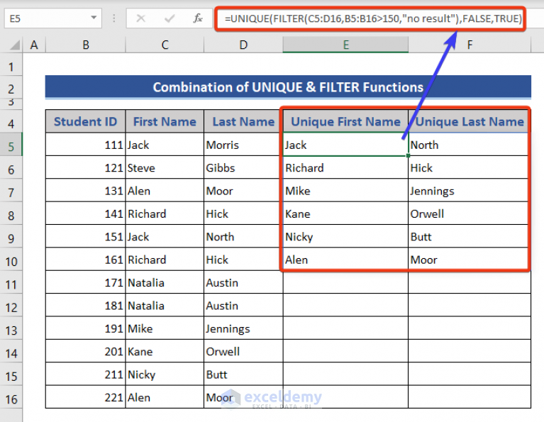 how-to-find-unique-values-from-multiple-columns-in-excel