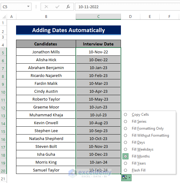 how-to-add-dates-in-excel-automatically-2-simple-steps