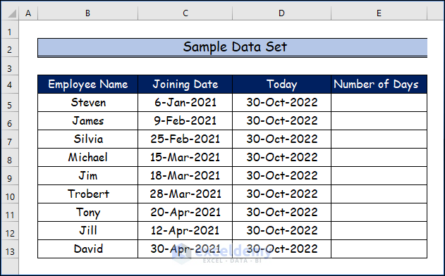 How To Apply Excel Formula To Count Days From Date To Today