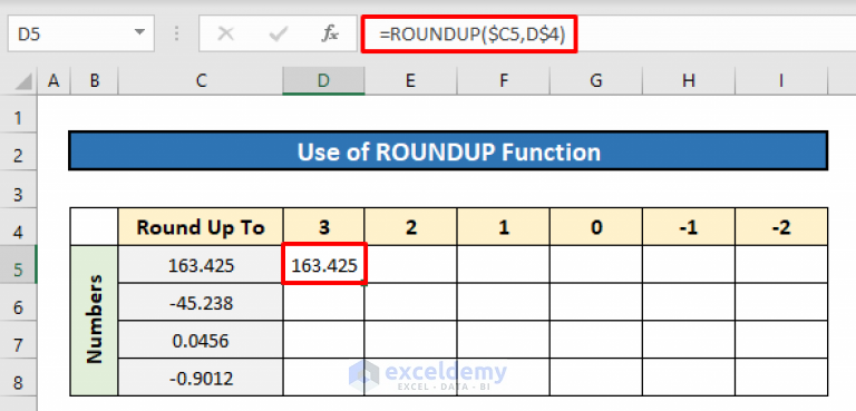 How To Round Up Decimals In Excel 5 Simple Ways Exceldemy 8811