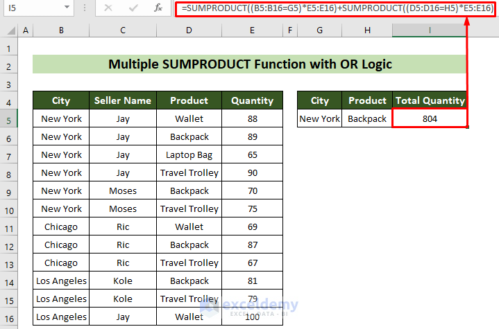 How To Use SUMPRODUCT To Lookup Multiple Criteria In Excel 2 Examples 