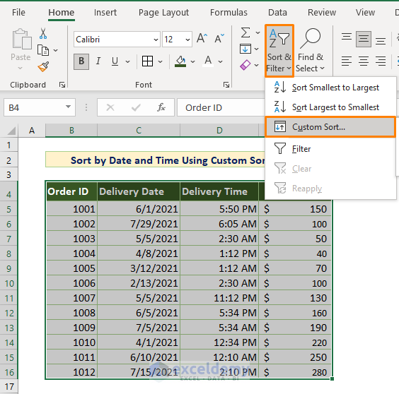 Excel Sort By Date And Time 4 Smart Ways ExcelDemy