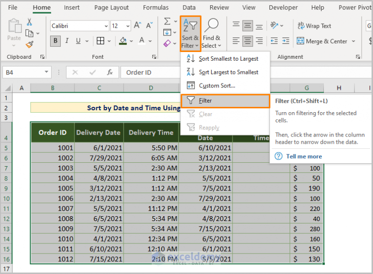 Excel Sort By Date And Time [4 Smart Ways] - ExcelDemy