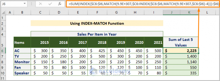 excel-sum-last-5-values-in-row-formula-vba-code-exceldemy