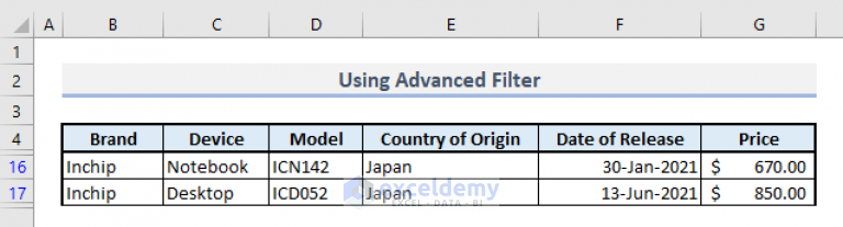 How To Filter Multiple Rows In Excel 11 Suitable Approaches Exceldemy 0515