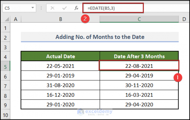 Excel Formula to Find Date or Days for Next Month (6 Quick Ways)