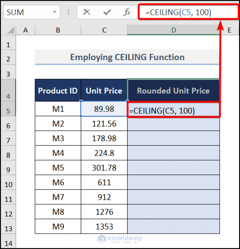 how-to-round-to-nearest-100-in-excel-6-quickest-ways