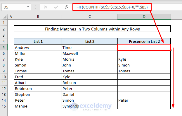 Find Duplicates In Two Columns In Excel 6 Suitable Approaches 