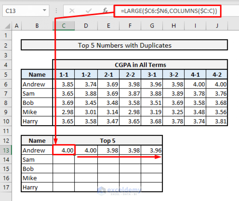 how-to-find-top-5-values-and-names-in-excel-8-useful-ways
