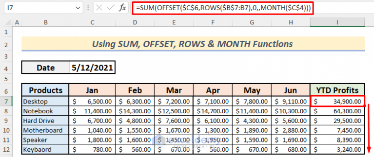 How to Calculate YTD (Year to Date) in Excel [9 Simple Ways]