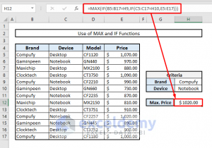 INDEX, MATCH and MAX with Multiple Criteria in Excel | ExcelDemy